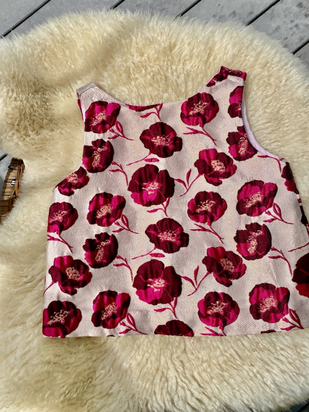 Janie and Jack ~ Floral Metallic Top